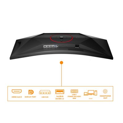 23. AOC G4 CU34G4CAP Computermonitor 86,4 cm (34") 3440 x 1440 px UltraWide Quad HD LCD Schwarz, Rot