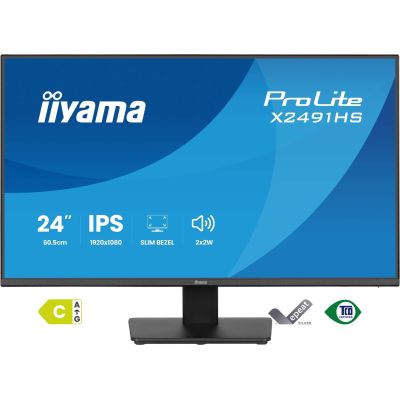 2. iiyama ProLite X2491HS-B1 Computermonitor 60,5 cm (23,8") 1920 x 1080 px Full HD LCD Schwarz