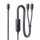 Baseus Flash 4 140W 2-in-1 USB-C auf USB-C + USB-C Kabel 1,5 m - Schwarz
