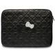 Hello Kitty Zip PU Quilted Bows-Tasche für einen 14-Zoll-Laptop – Schwarz