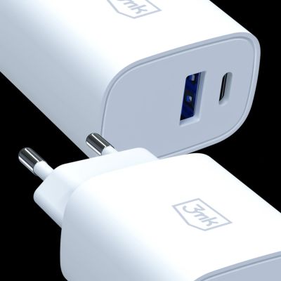 7. 3mk FlowPower 25W 1A1C PD QC4+ Wandladegerät – Weiß