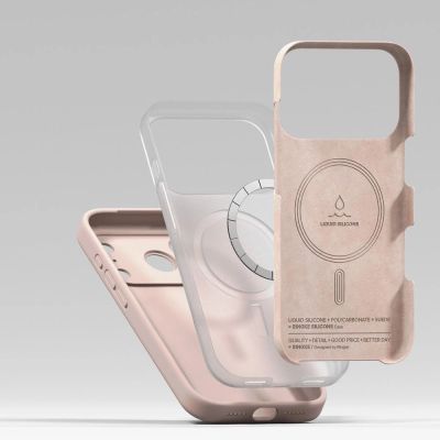 6. Ringke Silikon Magnetische MagSafe Hülle für iPhone 17 Pro - Rosa