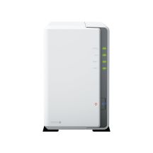 Synology DS223j NAS; Tower; 2x (3,5" SATA-Festplatten); Realtek RTD1619B; 1 GB DDR4, 1x 1GbE RJ-45