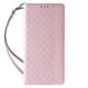 4. Magnetband-Hülle für Samsung Galaxy S23+ Flip Wallet Mini Lanyard Stand Pink