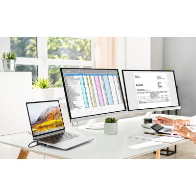 4. Manhattan 190398 Kabelgebundene Dockingstation USB 3.2 Gen 1 (3.1 Gen 1) Typ-C Grau