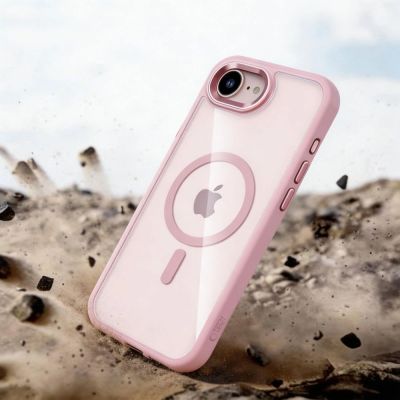 5. Tech-Protect Magmat MagSafe Hülle für iPhone 16e / 17e – Transparentes Rosa