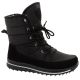 Progress Damen-Winterstiefel, schwarze gefütterte Schneestiefel mit Schaffellfutter