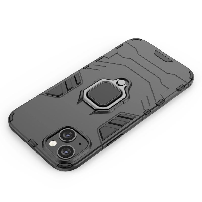 18. Ring Armor Hülle für iPhone 14 gepanzerte Hülle magnetischer Haltering schwarz