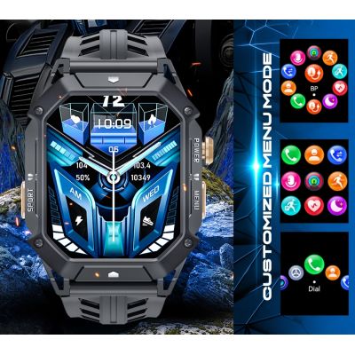 2. Rubicon RNCF24-2 GRAU Herren-Smartwatch