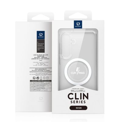 4. Dux Ducis Clin Mag Case kompatibel mit MagSafe für Samsung S26 - Transparent