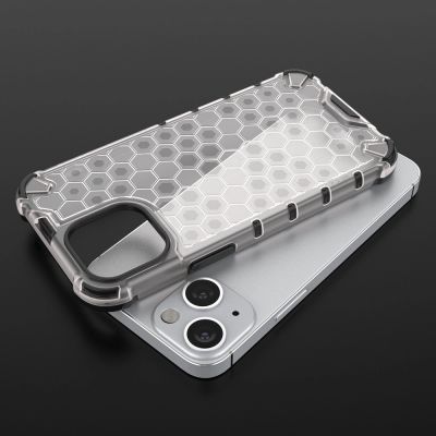 9. Honeycomb Handyhülle Schutzhülle mit TPU Rahmen für iPhone 13 mini blau