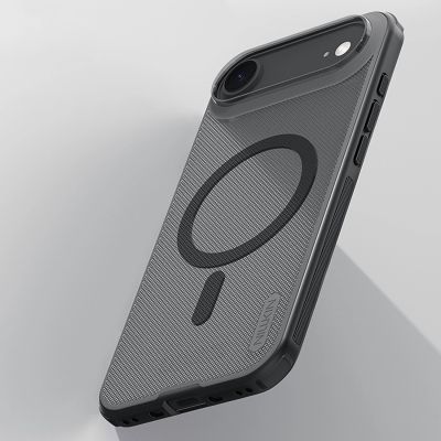 7. Nillkin Super Frosted Shield Pro MagSafe-kompatible Hülle für iPhone 17 Air – Transparent Schwarz