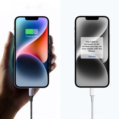 9. Ugreen US304 60759 Lightning – USB-C 2.0 MFi-Kabel 1 m – Grau