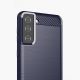 3. Carbon Case Flexibel Handyhülle TPU Schutzhülle für Samsung Galaxy S21+ 5G (S21 Plus 5G) blau