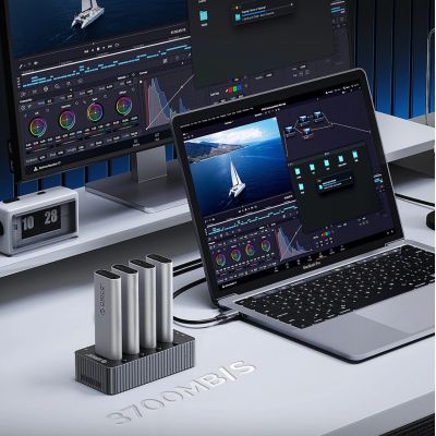 3. Orico IT48N-C 4-Disk-Dockingstation mit M.2 NVME-Klonfunktion - Grau