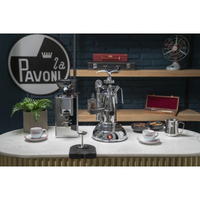 3. La Pavoni Milano manueller Hebel-Espressokocher, silber