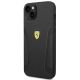 2. Ferrari FEHCP14MRBUK iPhone 14 Plus 6,7" schwarz/schwarz Hartschalenetui Seiten mit Lederprägung