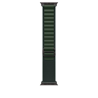 Apple Watch Alpine Loop Armband für Watch Ultra 49mm Dunkelgrün / Titan schwarz (S)