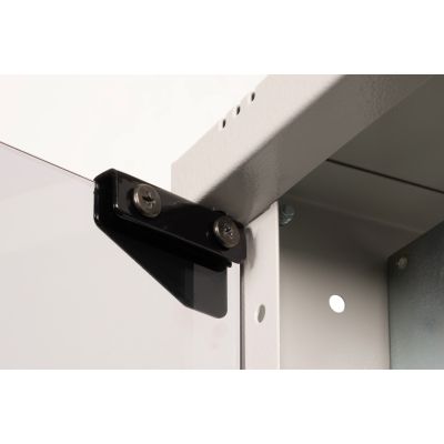 31. 19-Zoll-12-HE-Wandnetzwerkschrank, SOHO PRO 595 x 540 x 400 mm, Glastür, grau, unmontiert, 60 kg