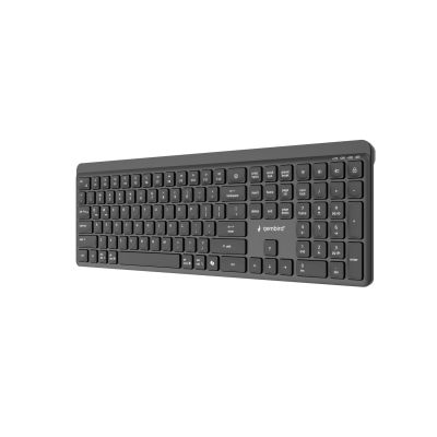 3. GEMBIRD Kabelloses Tastatur- und Maus-Set Slim Pro Business, Dual-Modus, 2,4 GHz + Bluetooth, US-Layout, Schwarz