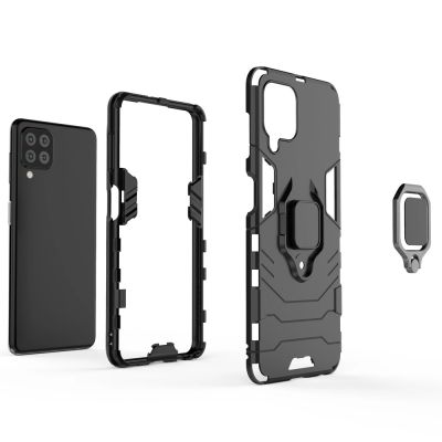 3. Ring Armor robuste Kickstand TPU/PC Panzer Handyhülle Hard Case für Samsung Galaxy A22 4G blau