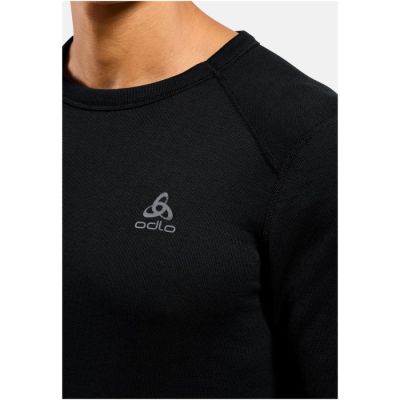 6. Herrenuntershirt Odlo BL TOP Crew Neck l/s ACTIVE WARM ECO Gr. M Schwarz