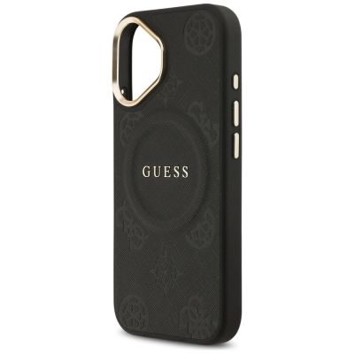 6. Guess Peony Hot Stamp MagSafe Case für iPhone 17 - Schwarz