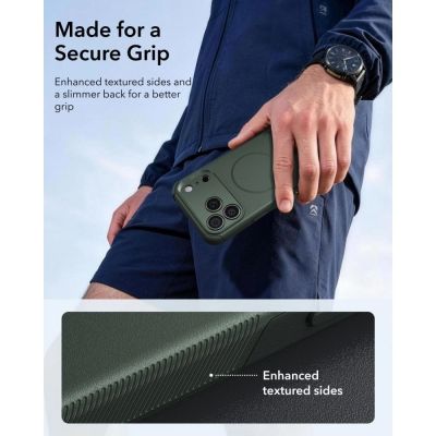5. ESR Cyber ​​Tough MagSafe Hülle für iPhone 18 Pro Max / 17 Pro Max – Grün