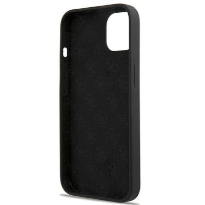 6. Guess GUHMP13MLSLMGBK iPhone 13 6.1" schwarz/schwarz Hardcase Silikon Script Gold Logo Magsafe