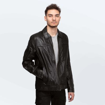 Cameleon Herren Lederjacke Richard Schwarz