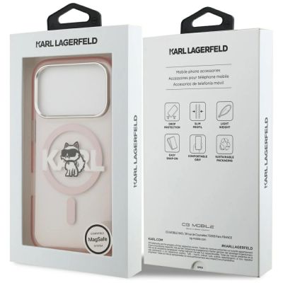 8. Karl Lagerfeld IML Choupette Sketch Logo MagSafe Hülle für iPhone 17 Pro - Pink
