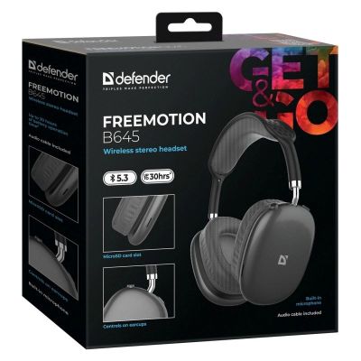 5. Defender Bluetooth Freemotion Over-Ear-Kopfhörer B645 Schwarz 63645