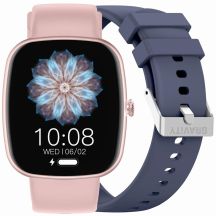 GRAVITY GT18-3 Damen-Smartwatch, pinkes Silikonarmband + marineblaues Armband