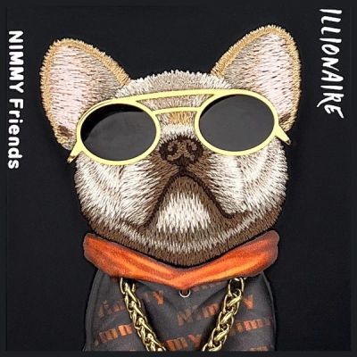 7. Nimmy Glasses Cool Dog Case für iPhone 16 Pro - Schwarz