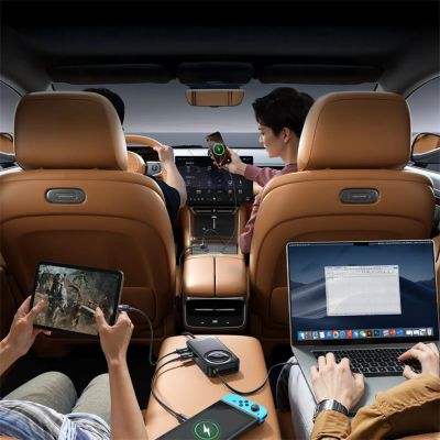 6. Baseus PrimeTrip VW1 60W Autoladegerät mit integriertem Kabel für 6 Geräte – Schwarz