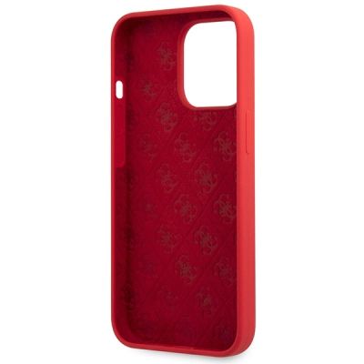 7. Guess GUHCP13XLSLMGRE iPhone 13 Pro Max 6,7" rot/burgund Hartschale Silikon Vintage Gold Logo