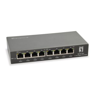 Gigabit-PoE-Switch mit 8 Ports, 802.3at/af PoE, 120 W, Hersteller: LEVELONE (GEP-0823)