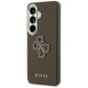 2. Guess Schutzhülle mit genarbtem, großem 4G-Metalllogo für Samsung Galaxy S26 – Braun