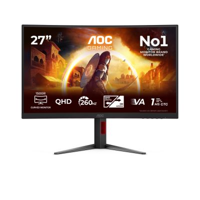 AOC G4 CQ27G4Z2P Gaming-Monitor 68,6 cm (27") 2560 x 1440 px Quad HD LCD Schwarz, Rot