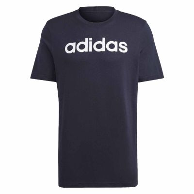 7. adidas Essentials Single Jersey Linear Logo-T-Shirt mit Stickerei M IC9275