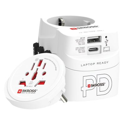 2. SKROSS Pro Light USB AC45PD Weltreiseadapter mit USB-C Weiß