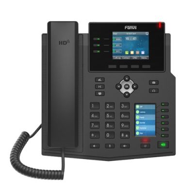 2. Fanvil X4U Schwarzes VoIP-Telefon mit 12 Leitungen, LCD-Display und WLAN