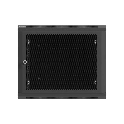 18. Lanberg 19" 9U 600x600 schwarzer Wandschrank mit perforierten Türen (flach verpackt)