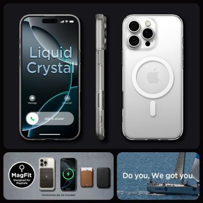 13. Spigen Liquid Crystal Mag MagSafe Hülle für iPhone 16 Pro – transparent