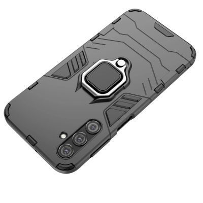 8. Ring Armor Hülle für Samsung Galaxy A24 4G Panzerhülle Magnethalter Ring schwarz