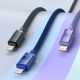 17. Baseus Crystal Shine Series Kabel USB-Kabel für schnelles Aufladen und Datenübertragung USB Typ A - Lightning 2.4A 2m lila (CAJY000105)