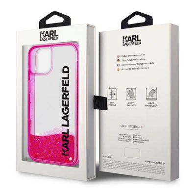 8. Karl Lagerfeld Liquid Glitter Elong Case für iPhone 14 Plus – Pink