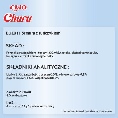 7. Inaba CHURU Thunfisch-Leckerli für Katzen 4x14g