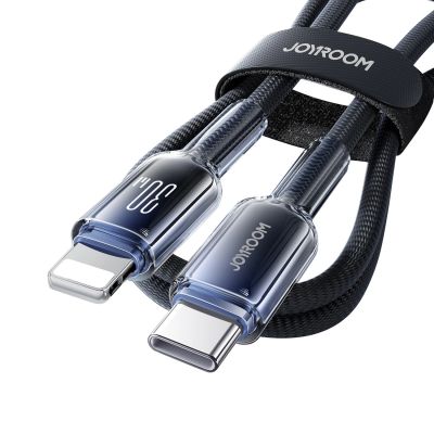 5. Joyroom S-A42 Crystal-Clear Series 30W USB-C – Lightning Kabel 1,2 m – Schwarz