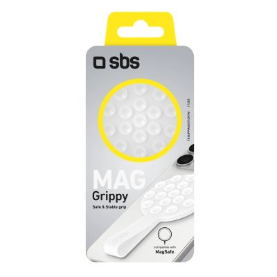 2. SBS MAG Grippy MagSafe-kompatible Halterung mit Saugnapf und Öse – Weiß